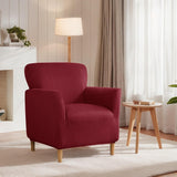 Stretch Chair Covers Banquet Armchair Slipcovers Luxury  Armchair Sofa Covers Chair Slipcover Anti-Slip Furniture Protector for Living Room Friendly for Kids Pets (Red)Excluding sofa
