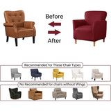 Stretch Chair Covers Banquet Armchair Slipcovers Luxury  Armchair Sofa Covers Chair Slipcover Anti-Slip Furniture Protector for Living Room Friendly for Kids Pets (Red)Excluding sofa