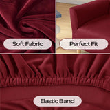 Stretch Chair Covers Banquet Armchair Slipcovers Luxury  Armchair Sofa Covers Chair Slipcover Anti-Slip Furniture Protector for Living Room Friendly for Kids Pets (Red)Excluding sofa