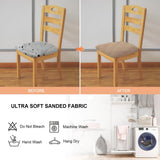 Chair Cover Seats,Removable Washable Dining Upholstered Chair Protector Seat Cushion Slipcovers for Dining Room,Office(sand color,Pack-4)