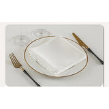 2pcs Kitchen 50*50CM Solid  Cloth Napkins for Round Square Rectangle Tablecloth for Wedding Party Restaurant Banquet Dining Buffet Table Picnic Decorations (Napkins-white)