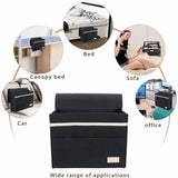 Bedside Caddy, Bed Organizer and Power Strip Holder,Versatile Bedside Storage Caddy for Home,Dorm,Bunk,Hospital,Crib Bed (Black)