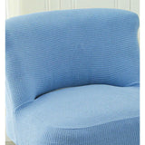 Armless Accent Chair Cover Knitted Stretch  Chair Couch Removable Washable Furniture Protector Covers for Living Room Bedroom Hotel (Sky Blue)