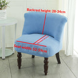 Armless Accent Chair Cover Knitted Stretch  Chair Couch Removable Washable Furniture Protector Covers for Living Room Bedroom Hotel (Sky Blue)