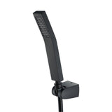 Handheld Shower Head with 1.5-Meter Long Hose Replacement Showerhead for Bathroom Showering System Contemporary Square Style Matte Black Finish（Excluding the bracket）