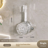 Shower Head Holder - Flexible Shower Head Holder Adjustable Vacuum Suction Cup Shower Head Wall Mount Holder for Hand Held Shower Head