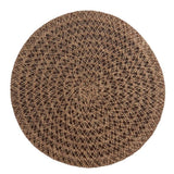 Faux Rattan Table MatSet of 6, Table Mat for Dinner Plates, 15" Round Plate Table Mat, Table Mat for Table Setting, Wedding Decor