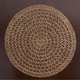 Faux Rattan Table MatSet of 6, Table Mat for Dinner Plates, 15" Round Plate Table Mat, Table Mat for Table Setting, Wedding Decor