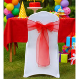 Pack of 15 PCS Chair Sashes Wider Dining Chair Bows Ribbon Tie Back for Wedding Party Birthday Bridal Shower Reception Event Banquet Home Chair Cover Decoration - big red