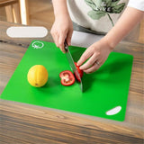 Cutting Board Mats Flexible Plastic Colored Mats with Food Icons,Non-Porous, Anti-skid back and Dishwasher Safe, Set of 6 Rainbow - 6 Pieces
