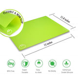 Cutting Board Mats Flexible Plastic Colored Mats with Food Icons,Non-Porous, Anti-skid back and Dishwasher Safe, Set of 6 Rainbow - 6 Pieces