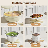 Christmas Tree Set of 4，Trivets for Hot Dishes, Natural Foldable Kitchen Tree Shape  for Pots, Pans, Bowls & Teapots，Heat-Resistant, Space-Saving, Kitchen Decor Placemats (A, Round)