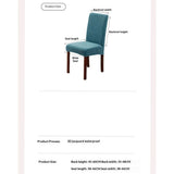2 PCS Chair Covers for Dining Room Chair Covers Dining Chair Slipcovers Stretch Kitchen Chair Cover（teal blue）