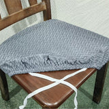 4 PCS-Seat Covers for Dining Room Chair Covers Dining Chair Covers,Kitchen Chair Covers,Removable Washble Dining Room Chair Seat Cover,Chair Slipcovers Protector (Grey,Only chair covers)