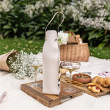 Hide & Drink Single Bottle Wine Riveted Carrier, Handmade from Leather - for Wedding, Birthday, Party and Holiday