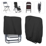 2Pcs Outdoor Zero Gravity Folding Chair Cover Waterproof, Folding Chair Storage Covers All Weather, Dustproof 210D Oxford Anti Zero Gravity Chair Cover, Black (110*71cm，Only chair cover)