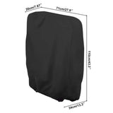 2Pcs Outdoor Zero Gravity Folding Chair Cover Waterproof, Folding Chair Storage Covers All Weather, Dustproof 210D Oxford Anti Zero Gravity Chair Cover, Black (110*71cm，Only chair cover)