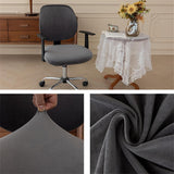 Chair Cover, Stretch Universal Rotating Rolling Desk Chair Slipcover, 2PCS Stretchable Office Chair Seat Protector (Gray)