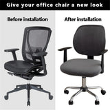 Chair Cover, Stretch Universal Rotating Rolling Desk Chair Slipcover, 2PCS Stretchable Office Chair Seat Protector (Gray)