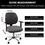 Chair Cover, Stretch Universal Rotating Rolling Desk Chair Slipcover, 2PCS Stretchable Office Chair Seat Protector (Gray)