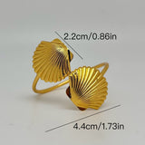 Fall Napkin Rings Set of 8, Napkins Holders Rings for Holiday Party Dinner Wedding Banquet Dinning Table Settings - (Golden)