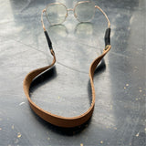 Leather Glasses Strap Handmade Leather Sunglasses Eyeglasses Holders Around Neck Gifts for Women Men（brown,Only glasses strap)