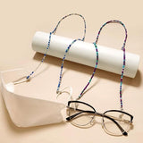 4Pcs Beaded Eyeglass Chains for Women & Girls, Sunglass Holder Strap Around Neck, Acrylic Glasses Hanger Keeper