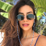 4Pcs Beaded Eyeglass Chains for Women & Girls, Sunglass Holder Strap Around Neck, Acrylic Glasses Hanger Keeper