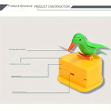 Creative Smart Bird Toothpick Holder Yellow Bird Green Bottom Box