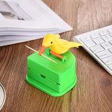 Creative Smart Bird Toothpick Holder Green Bird Yellow Bottom Box