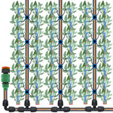 Drip Irrigation Kit for Garden and Patio with 4 Paths and 8L Automatic for Potted Plants and Green Plastic Lawn for Indoor and Outdoor Use