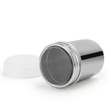 1Pcs Stainless Steel Powder Sugar Shaker Duster with Lid, Fine Mesh Shaker Powder Cans for baking soda Cocoa Cornstarch Coffee Flour ect
