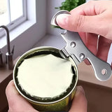 Can Opener Manual Stainless Steel Camping Can Opener, Portable Bottle Opener (2 Pieces)