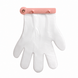 Kitchen Wall Hanging Glove Organizer Set, 100Pcs Lazy Disposable Gloves with 1pc Pink Glove Clip Rack for Restaurant, Hotel, Household Cleaning