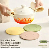 5Pc Silicone Heat Resistant Table Placemat Cup Coaster, Anti Scald Pot Bowl Pad For Home Kitchen Dining