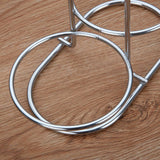 304 Stainless Steel Double Ladles Holder Vertical Spoon Rest Cooking Utensils Stand with 4 inch bowls
