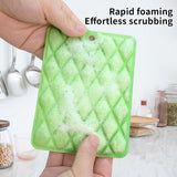 9pcs Multi-Purpose Magic Cleaning Sponge Cloth, Dual-Sided Scratch-Free with Non-Slip Handle, for Kitchen & Car, Random Color