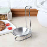 304 Stainless Steel Single Ladle Holder Vertical Spoon Rest Cooking Utensils Stand with 4.3 inch bowl