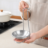 304 Stainless Steel Single Ladle Holder Vertical Spoon Rest Cooking Utensils Stand with 4.3 inch bowl