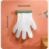 Kitchen Wall Hanging Glove Organizer Set, 200Pcs Lazy Disposable Gloves with 1pc Green Glove Clip Rack for Restaurant, Hotel, Household Cleaning