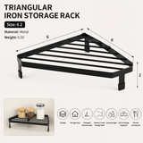 1Pcs Corner Shelf & Cabinet Organizer, Iron Triangular Counter Shelf for Spice Rack Organizer, Kitchen & Bathroom