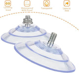 Large Suction Cup with Screws 3.4"/85mm Plastic Suction Pads 4 Pack Clear PVC Sucker Pads with M8 Screw Nut Extra Strong Adhesive Glass Suction Holder