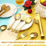 8Pcs Stainless Steel Serving Utensil Set, Spoon Colander Fork Food Tong For Home Restaurant Buffet