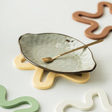 5Pc Flower Silicone Heat Insulation Cup Mat, Asymmetrical Pattern Pot Holder For Picnic BBQ Kitchen
