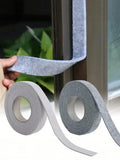 1 Roll 7cm*50cm Gray Self Adhesive Felt Moisture Absorbing Strip, Window Condensation Prevention Sealing Tape