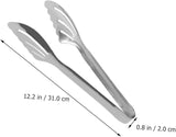 2 Pcs Stainless Steel Barbecue Clamps Set, Small and Large Bbq Tongs for Steak and Bread, Heat-resistant Food Tongs for Grilling and Cooking, Kitchen Utensils for Outdoor Barbecue
