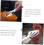 2 Pcs Stainless Steel Barbecue Clamps Set, Small and Large Bbq Tongs for Steak and Bread, Heat-resistant Food Tongs for Grilling and Cooking, Kitchen Utensils for Outdoor Barbecue