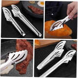 2 Pcs Stainless Steel Barbecue Clamps Set, Small and Large Bbq Tongs for Steak and Bread, Heat-resistant Food Tongs for Grilling and Cooking, Kitchen Utensils for Outdoor Barbecue