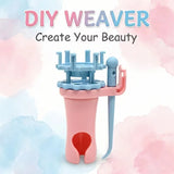 Double-Ended Interchangeable Head Bracelet Maker Plastic DIY Weaving Tool for Jewelry Making Hand Knitting Rope Weaver Flower Loom Maker Crafting Kit Needle Tools