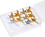 10 Pack Small Metal Funnels with 2 Pack Mini Pipette for Filling Small Mini Bottles or Containers, Atomizers, Perfume, Liquid (Silver and Gold)